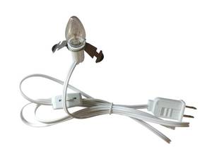 lot 14194 image: Emmui C7 Single Bulb Light Cord White with Spare Fuses Blow Mold