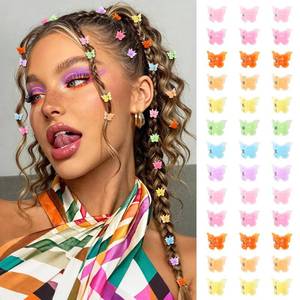 lot 14209 image: SAOROPEB Mini Butterfly Hair Clips 50 Pcs Jelly