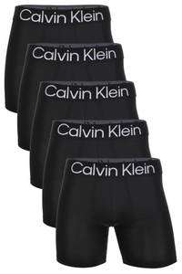 lot 14213 image: Calvin Klein Microfiber Boxer Briefs 5-Pack Black Large
