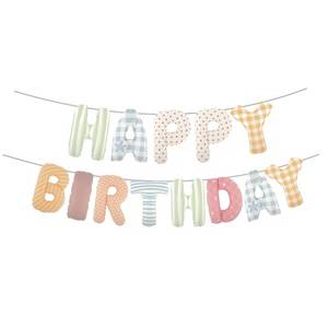 lot 14277 image: Vrukiaa Happy Birthday Foil Letter Balloon Banner 14 Inch Mylar