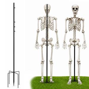 lot 17760 image: Watayo Adjustable Halloween Skeleton Stand 5.4 Ft Metal
