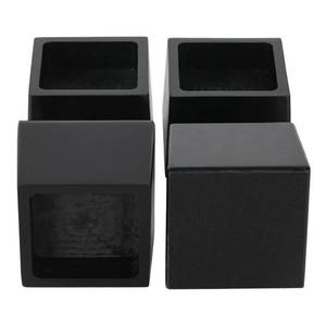 lot 17769 image: EasyPAG Wood Bed Risers 2 Inch Height 2200 Lb 4 Pack Black