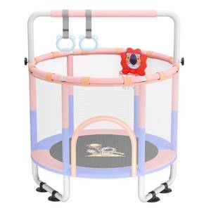 lot 17795 image: 5FT Toddler Trampoline with Safety Net Indoor Kids Mini Trampoline  Retail $119.99