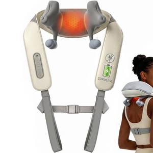 lot 17800 image: Cordless Neck and Shoulder Massager with Kneading, Tapping and Heat