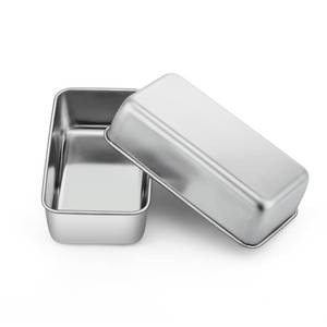 lot 17812 image: P&P CHEF Stainless Steel Loaf Pan 9 x 5 Inch Silver 2 Pack