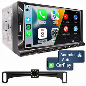 lot 17821 image: Leadfan Double Din Car Stereo 7 Inch Touchscreen Apple CarPlay Android Auto