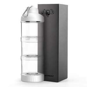 lot 18702 image: BYLWORKOUT Protein Powder Travel Dispenser 3-Layer Stackable
