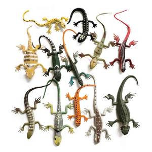 lot 18707 image: Yitaocity 12 Pcs Rubber Lizard Toy Figures 2.7-4.6 Inch Assorted Colors