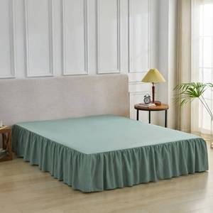 lot 18709 image: VTNXUN Full Size Ruffled Bed Skirt 16 Inch Drop