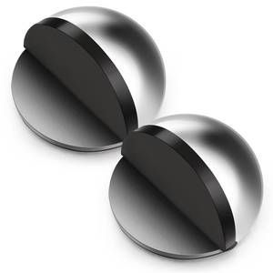 lot 18712 image: MorningRo 2 Pcs Self Adhesive Floor Door Stop Stainless Steel Bright