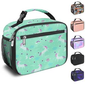 lot 18719 image: Femuar Kids Insulated Lunch Box Tote Bag Unicorn 10 x 4 x 8 Inch