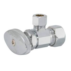 lot 18727 image: Eastman Multi-Turn Angle Stop Valve 38 x 58 Compression Chrome 04348LF