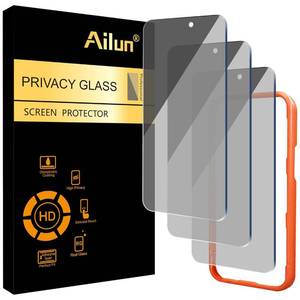 lot 18729 image: Ailun 3 Pack Privacy Screen Protector iPhone 16 Pro Max 6.9 Inch Tempered Glass