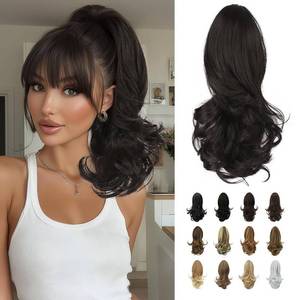 lot 18732 image: SOFEIYAN Ponytail Extension 13 Inch Long Curly Claw Clip Synthetic Hairpiece