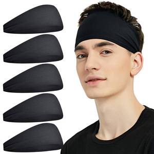 lot 18815 image: Pilamor Mens Sports Headbands Sweatbands 5 Pack Workout Running
