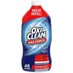 lot 18821 image: OxiClean Max Force Laundry Stain Remover Spray Refill 48 fl oz