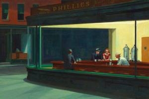 lot 18822 image: Poster Foundry Nighthawks 1942 Edward Hopper Art Print Poster 16x24