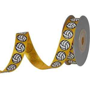 lot 18829 image: YKW Volleyball Satin Ribbon 38 Inch x 10 Yards Yellow
