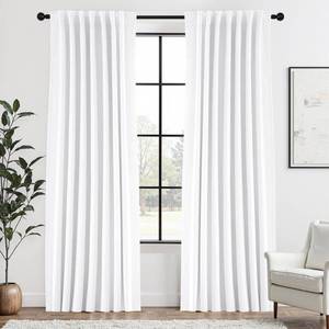 lot 18845 image: BSfullts Linen Blackout Curtains 90 Inch Long Beige