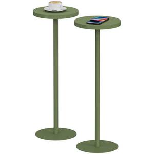 lot 19601 image: TUTOTAK Tall Round Side Table Pedestal End Table 27.6 Inch