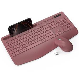 lot 19604 image: Trueque Wireless Keyboard and Mouse Combo Full-Size 2.4GHz Ergonomic