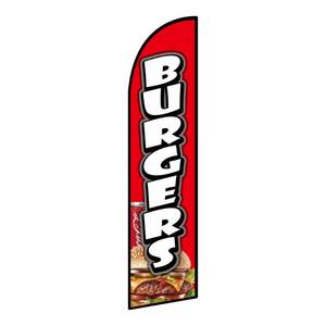 lot 20050 image: Generic Feather Flag Banner Swooper 11.5 Ft Burgers