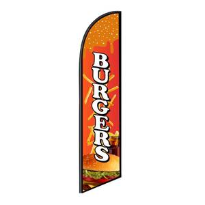 lot 20051 image: Gwaorai Burgers Swooper Feather Flag 11.5 Ft X 2.5 Ft Windless