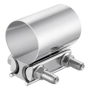 lot 20073 image: Evil Energy Exhaust Clamp 2.0 Inch Butt Joint Band Coupler Stainless Steel
