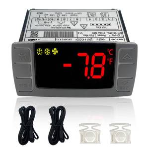 lot 20107 image: CHAOHAI Temperature Controller with Sensor Probe 120V XR03CX-4N0F1