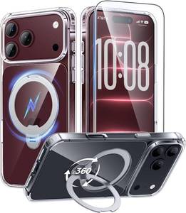 lot 20115 image: FNTCASE Magnetic Case with 360 Ring Stand for iPhone 18 Pro Max17 Pro Max