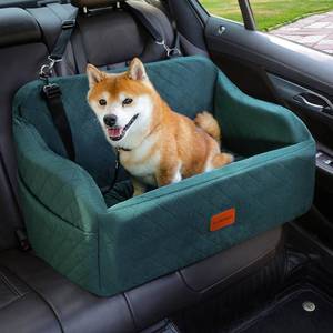 lot 1666 image: Lealchum Dog Booster Car Seat for MediumLarge Dogs, Green, Large  Retail $110