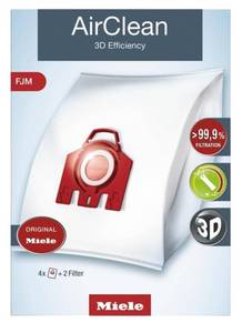 lot 1691 image: Miele Vacuum Cleaner Bags 4-Pack FJM HyClean Air