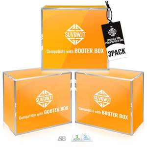 lot 1696 image: 3 Pack Clear Acrylic Pokemon Booster Box Display Case Magnetic Lid