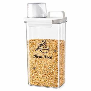 lot 1700 image: Yomjarl Bird Seed Storage Container 2.5L3 Qt Airtight Portable
