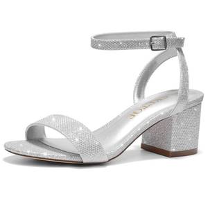 lot 1703 image: SKETOE Womens Wide Width Chunky Heel Sandals 2.5 Inch Open Toe