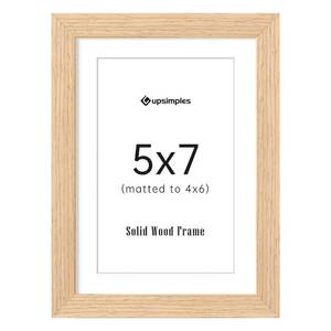 lot 2043 image: Upsimples 5x7 Picture Frame Solid Wood Natural 1 Pack