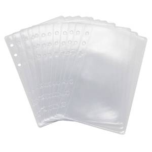 lot 2044 image: Mogoostry Clear Sheet Protectors A6 Size 12 Pack 6 Ring Binder