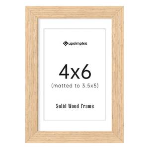 lot 2047 image: Upsimples 4x6 Picture Frame Solid Wood Natural 1 Pack