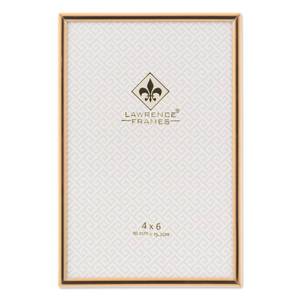 lot 2071 image: Lawrence Frames Metal Picture Frame 4x6 Simply Gold 670046