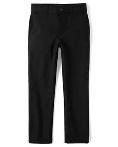 lot 2106 image: The Childrens Place Boys Uniform Quick Dry Chino Pants Black Size 8