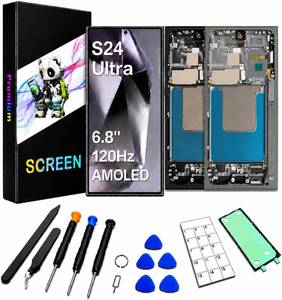 lot 2141 image: AMOLED Screen Replacement for Samsung Galaxy S24 Ultra 6.8-Inch SM-S928  Retail $199.99