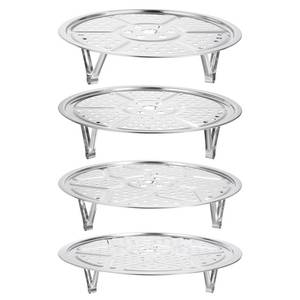 lot 2143 image: uxcell 4 Pcs Stainless Steel Steamer Rack with Stand 7.9 8.6 9.5 10.2 Inch