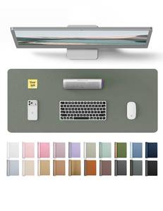 lot 2148 image: YSAGi Leather Desk Pad Protector 23.6 x 13.8 Dark Green