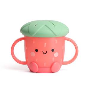 lot 2160 image: Itzy Ritzy Toddler Snack Cup Spill-Proof Silicone Lid Strawberry