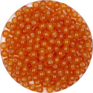 lot 2170 image: Tomkulis Orange Round Glass Loose Spacer Beads 200 Pcs