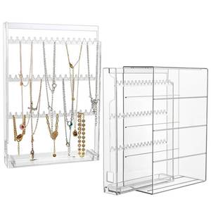 lot 2179 image: Fordonral Necklace Holder Organizer 96 Hooks Clear Jewelry Display Box
