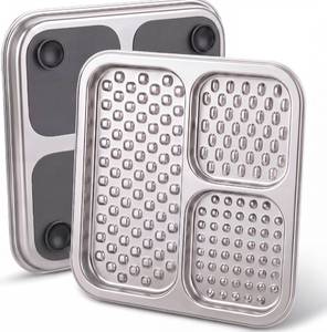 lot 2182 image: Furlithix Stainless Steel Lick Mat for Dogs & Cats Large Non-Slip Slow Feeder