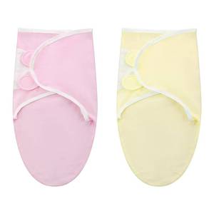 lot 2187 image: VitalCozy Preemie Swaddle Wrap Blanket 2 Pack Cotton Pink and Yellow