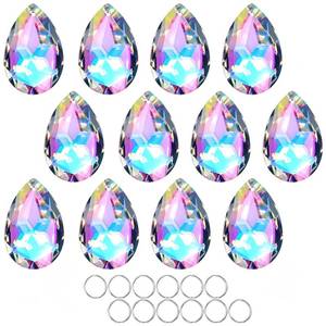 lot 2189 image: HDCRYSTALGIFTS 50mm Crystal Chandelier Prism Pendant Ornament 12 Pack