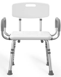 lot 5524 image: Homland Shower Chair with Back and Armrests, 500 lb Capacity